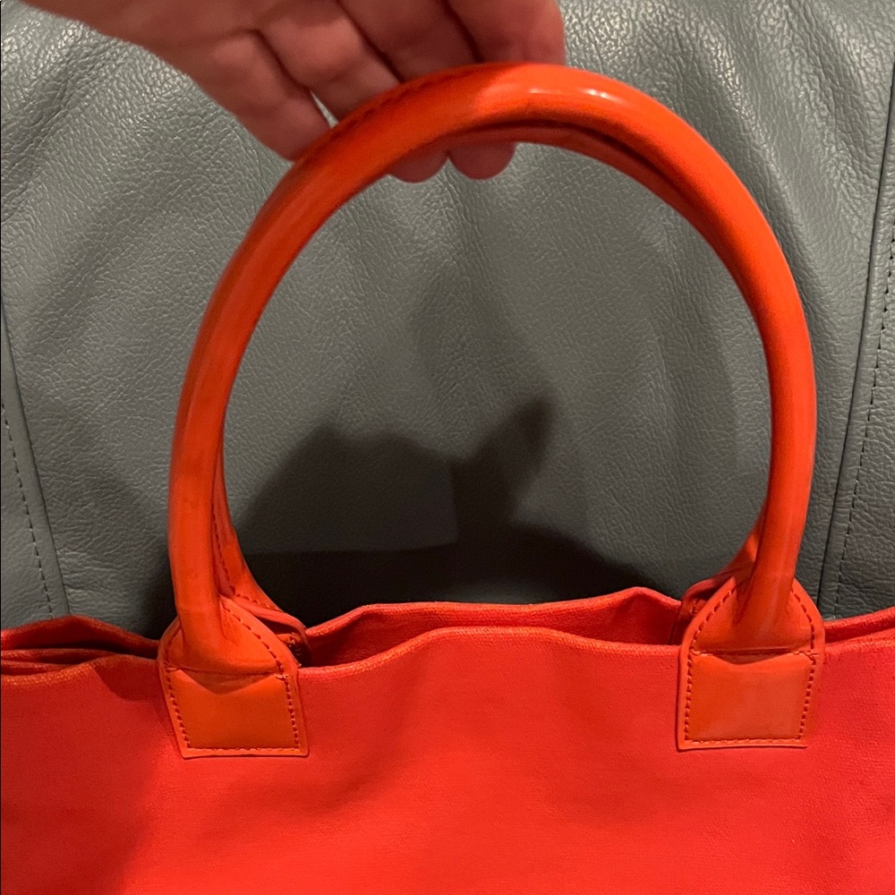 Tory Burch orange-red Tote Bag - Picture 5 of 14